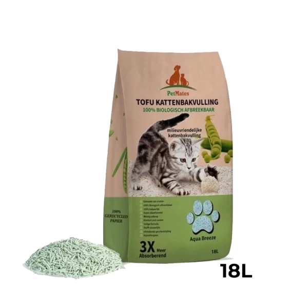 Katzenstreu-Vorteilsbeutel – 18L (Tofu) – Bild 3